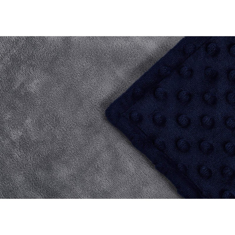 RelaxBlanket 48''x72'' Duvet Cover for Weighted Blanket | Premium Super Soft Minky Dot | Grey/Navy - Image 4